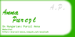 anna purczl business card